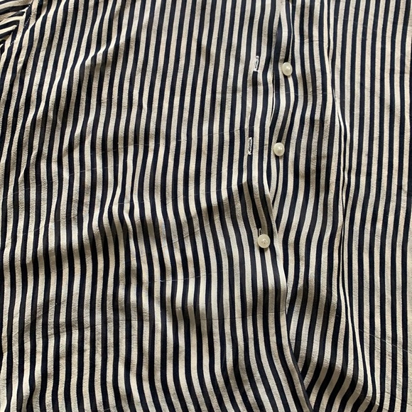 Vintage Ann Taylor Silk Striped Button Down Shirt - Picture 4 of 6